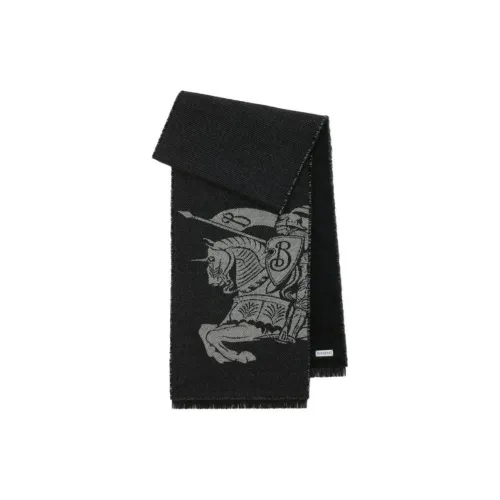 Burberry Шерсть Альпака Полиамид Вязаные Шарфы Унисекс Темно-синий