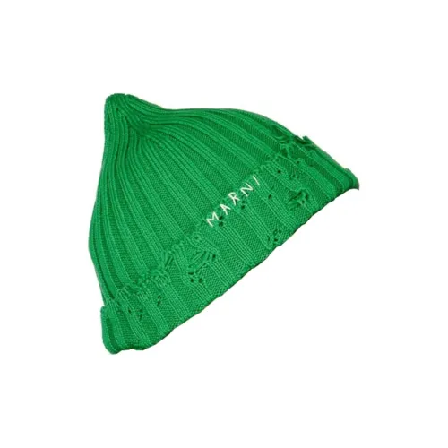 MARNI Cotton Шапки-бини Мужской Зеленый