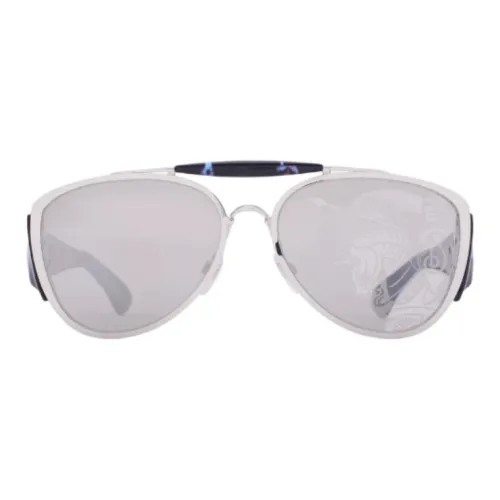 Burberry Металлические Ацетатные Авиатор Солнцезащитные Очки Женские Синие