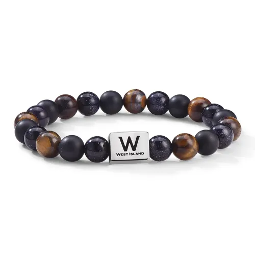 WEST ISLAND Матовый Черный Браслеты с Агатом Унисекс
