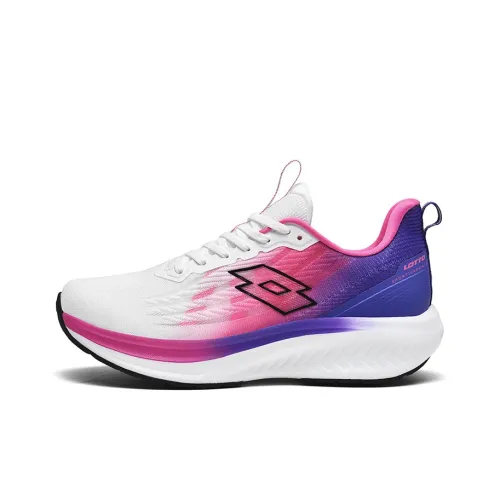 LOTTO Slip-resistant Low Top Беговые кроссовки Мужские Белый Яркий Розовый Красный