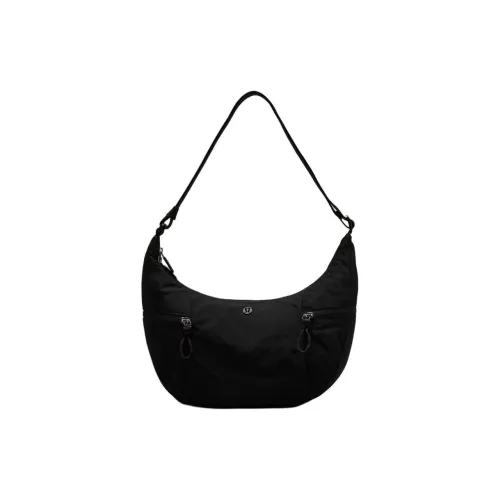 lululemon Переработанный нейлон Круассан Сумка Сумка Сумка через плечо Стандартная Унисекс Черная