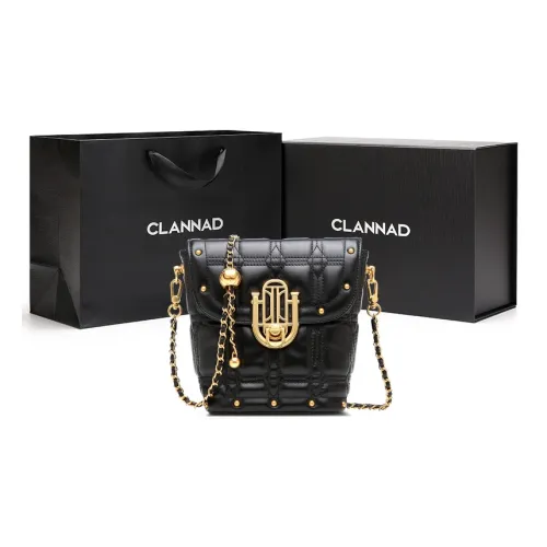 Clannad Коровья кожа Сумка через плечо Стандартная Женская Черная