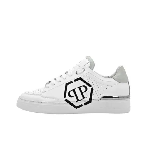 PHILIPP PLEIN Низкие кроссовки для скейтбординга Мужские Белые