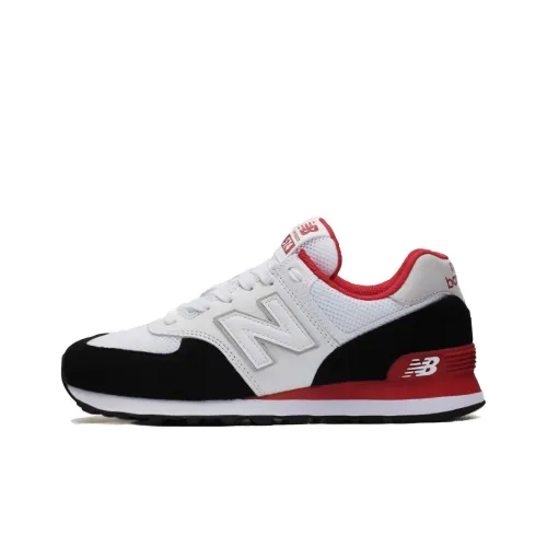 New Balance NB 574 Low Топ Беговые кроссовки Унисекс Белый Красный D Ширина