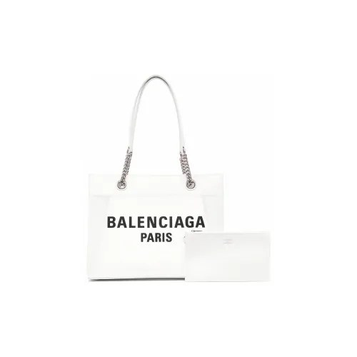 Balenciaga DUTY FREE Ткань Тоут Сумка Сумка для покупок Сумка среднего размера Женская Белая