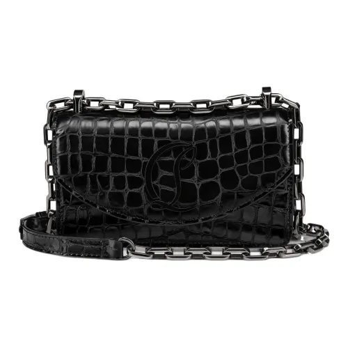 CL LUBOTING Тисненая Телячья Кожа Сумка через плечо Мини Женская Черная