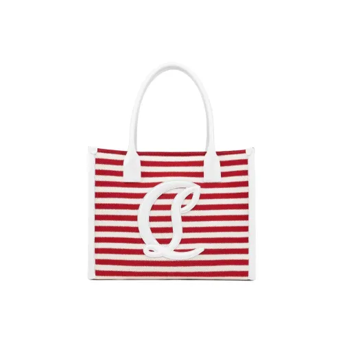 CL LUBOTING Ткань Тоут Сумка Сумка для покупок Сумка Большая Женская Белая и Красная