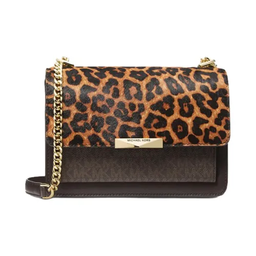 MICHAEL KORS Jade PVC с кожей Сумка через плечо Сумка на плечо Большая Женская Коричневая