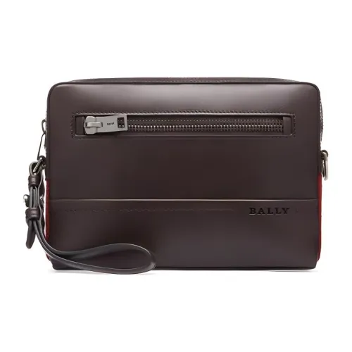 BALLY Клатч из коровьей кожи мужской коричневый