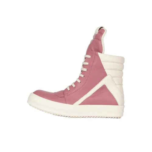 RICK OWENS совместный бренд RO Высокие кроссовки для скейтбординга Женские Розовые Белые