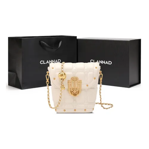 Clannad Коровья кожа Сумка через плечо Средний Женская Белая