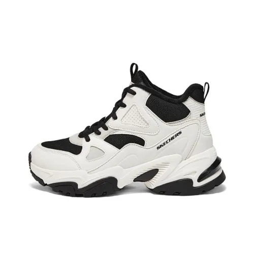 Skechers DLITES Дышащие и Устойчивые Высокие Беговые Кроссовки Женские Белые Черные