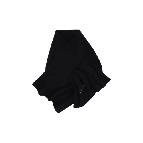 DRIES VAN NOTEN Альпака Мериносовая шерсть Полиамид Вязаные шарфы Женские Черный