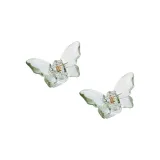 [Зеленый 2 упаковки] Бабочка Прозрачный Маленький Крабик для волос