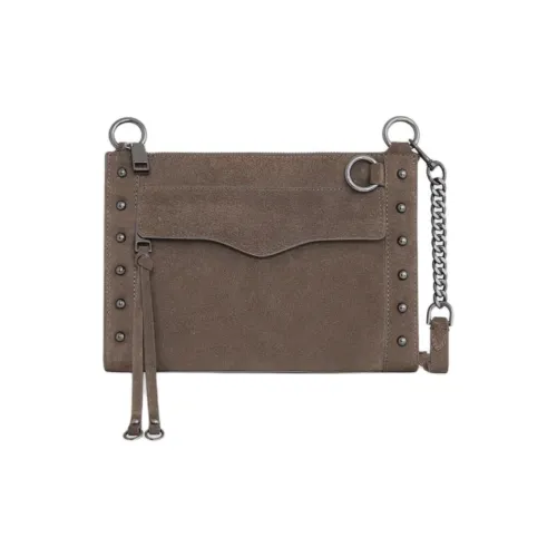 REBECCA MINKOFF Замшевая сумка через плечо женская коричневая