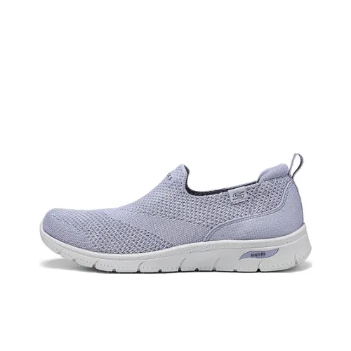 Skechers ARCH FIT REFINE Устойчивая к истиранию Низкая Повседневная Обувь Женская Светло-фиолетовая