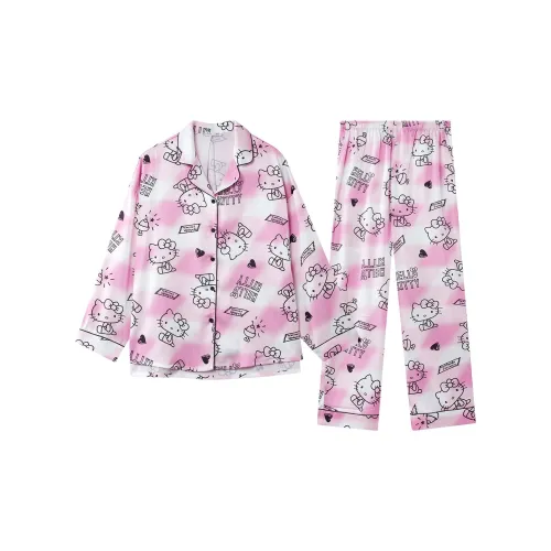 GUKOO x HelloKitty Пижамный комплект Женские Розовый