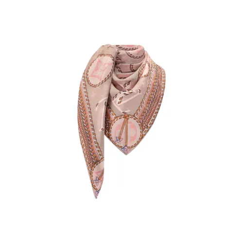 LOUIS VUITTON Шелк Шерсть Палантины Женские Розовый
