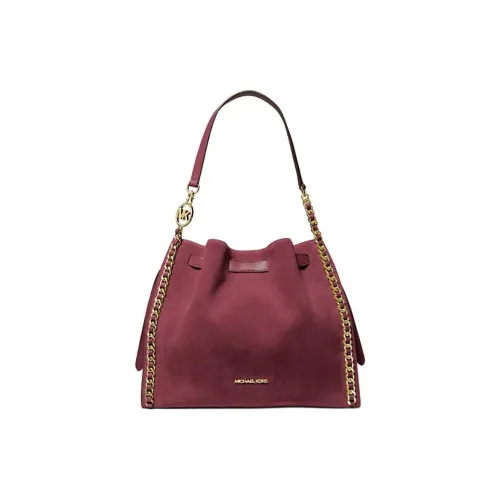MICHAEL KORS Mina Замша Сумка Ведрообразная Сумка Плечевая Сумка Женская Цвет Бычий Кровь