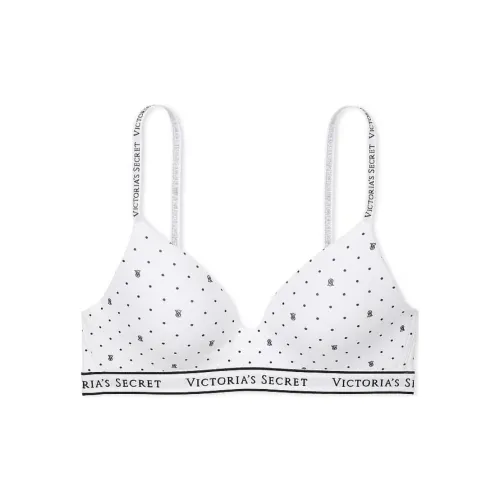 Victoria's Secret The T Рубашка Легко Подкладанный Беспроводной Бюстгальтер С Принтом Бюстгальтер Женский Белый