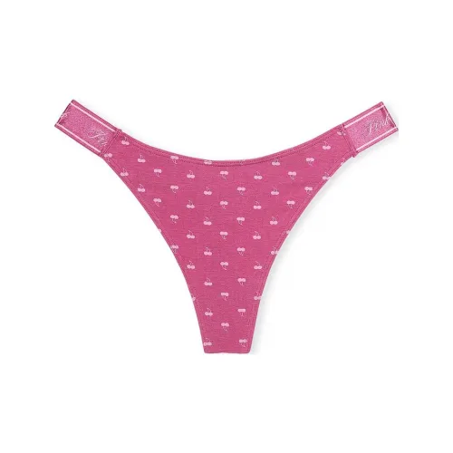 Victoria's Secret Розовый логотип Хлопок HIGH Нога Стринг PANTY MMCP Нижнее белье Женские 1 шт Розово-красный