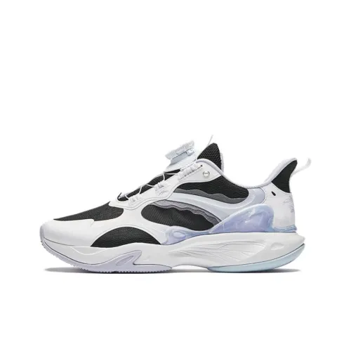 Antakids Slip-resistant Амортизация с Rebound и Breathability Низкий Топ Детские Беговые Кроссовки Черный Белый Фиолетовый