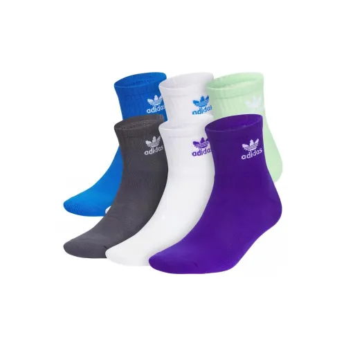 Adidas Originals TREFOIL QUARTER SOCKS 6 пар носков Crew для мужчин 6 пар