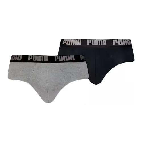 PUMA 2 упаковки Средне-серый + Черный мужские трусы-бикини