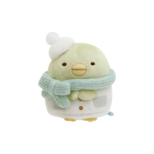 SAN X Corner CREATURE Зимний Шарф Зеленый Пингвин Кукла Плюшевая Подвеска 6,5 см Высота