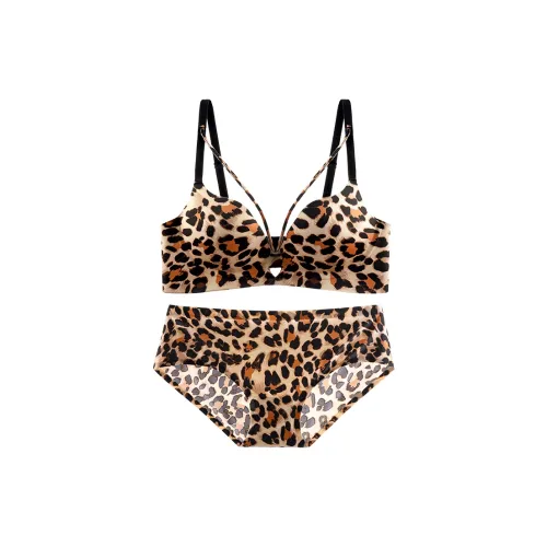 MIIOW Комплект нижнего белья Женское с леопардовым принтом