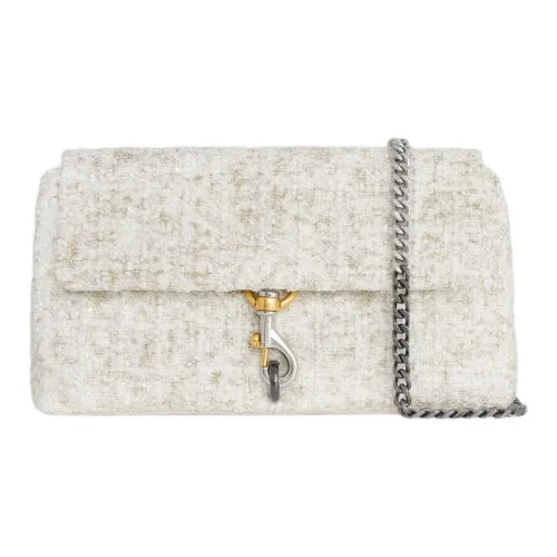 REBECCA MINKOFF Edie Твидовая сумка через плечо среднего размера Женская Белая