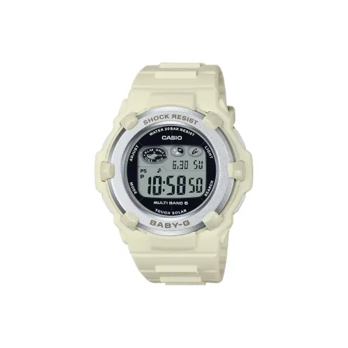 CASIO Солнечный Кварцевый Механизм Смольный Ремешок Часы Женские Серый Циферблат