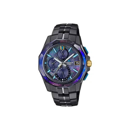 CASIO MANTA S6000 Коллекция Солнечный Кварцевый механизм Титан Ремешок Часы Мужские Жемчужная раковина Циферблат