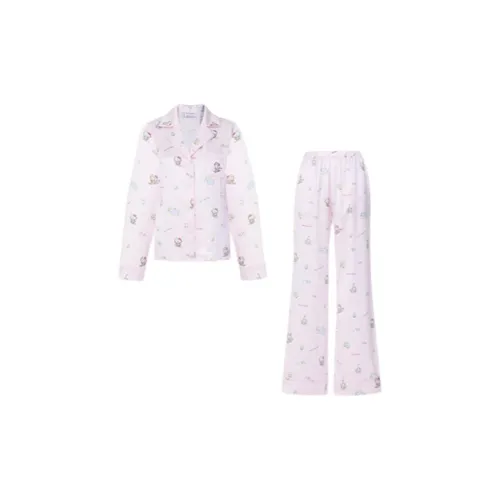 SILKY MIRACLE x Hello Kitty Пижамный комплект Женские Розовый