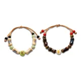 Одна пара браслетов из фарфора с кошачьими лапами