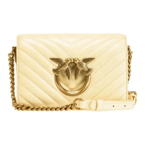 PINKO Click Series с лоскутным шитьем сумка через плечо сумка на плечо мини женская желтая