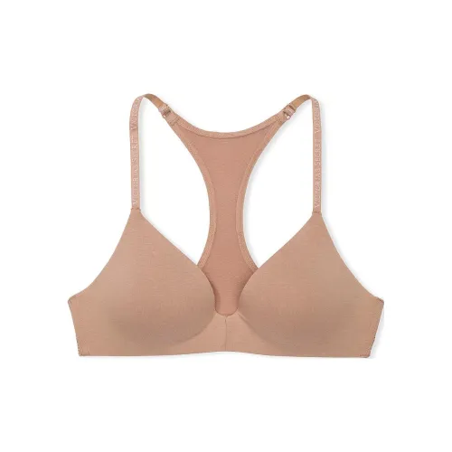 Victoria's Secret The T Рубашка Легко Подкладанный Беспроводной Бюстгальтер Пралине Бюстгальтер Женские Карамель