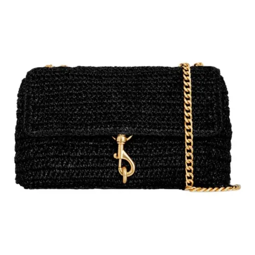 REBECCA MINKOFF Edie Плетеная сумка через плечо среднего размера женская черная