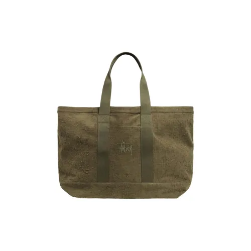 Stussy Хлопок Canvas Tote Bag Shopping Bag Shoulder Bag Crossbody Bag Unisex Olive