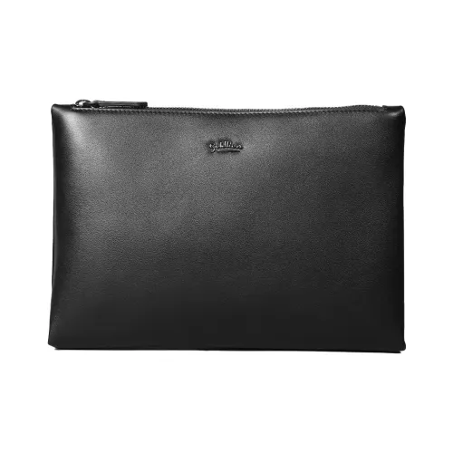 GOLDLION Клатч из натуральной коровьей кожи стандартный мужской черный