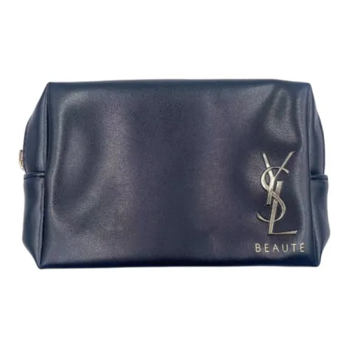 SAINT LAURENT Черный Мягкий PU Кожа Косметичка для хранения