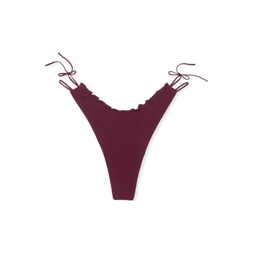 Victoria's Secret Розовый Хлопок HIGH Нога Стринг PANTY Wild Pink Нижнее белье Женские 1 Пачка Темно-красный