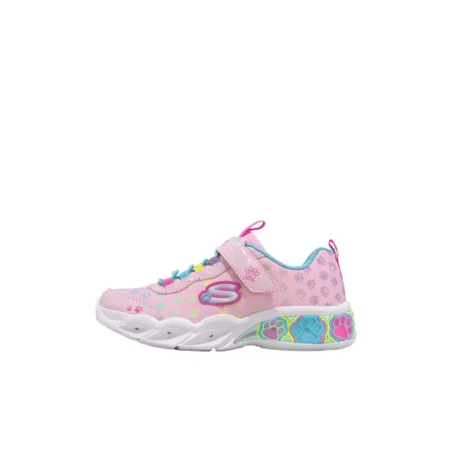 Skechers Kids S Lights Детская повседневная обувь Низкий топ Розовый Дошкольная