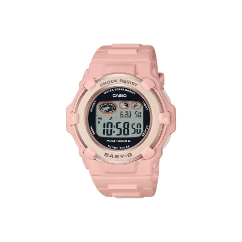 CASIO Солнечный Кварцевый Механизм Смольный Ремешок Часы Женские Серый Циферблат