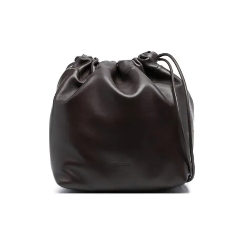 JIL SANDER Телячья кожа Ведрообразные сумки Сумки через плечо Сумка через плечо Стандартная Женская Темно-коричневая
