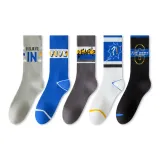 5 пар (Белый + Черный + Синий + Темно-серый + Светло-серый)