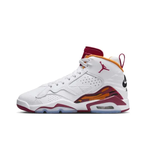 Jordan MVP Slip-resistant High Top Детские Баскетбольные Кроссовки Белые Подростки