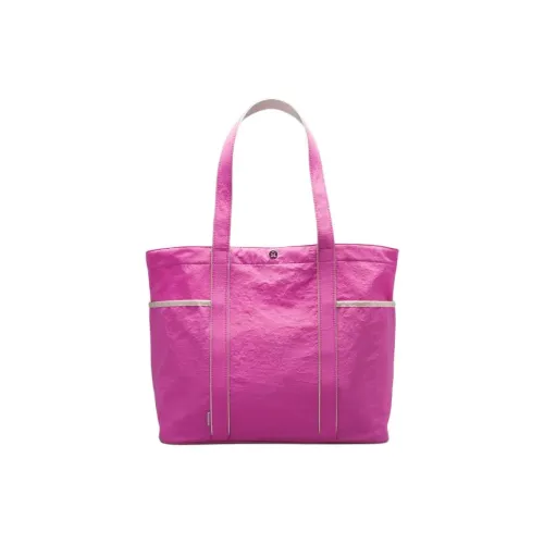 lululemon Переработанный Нейлон Тоут Сумка Сумка для покупок Сумка через плечо Сумка Обычная Унисекс Розовый Оттенок Многоцветный Кость