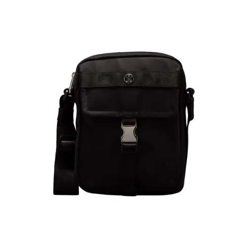 lululemon Переработанный полиэстер с нейлоном сумка через плечо стандартная унисекс черный